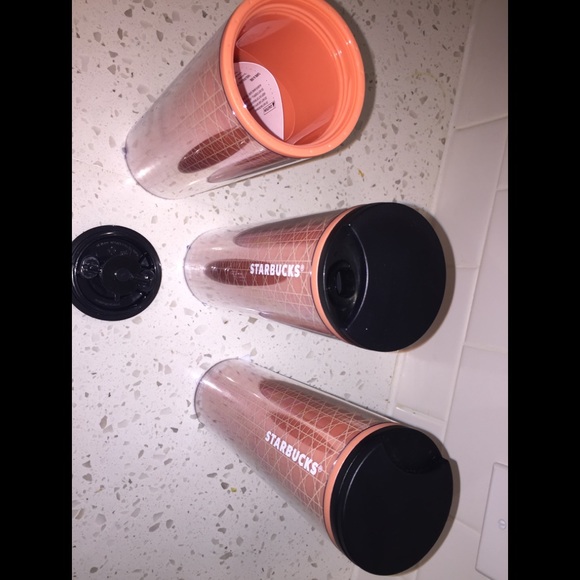 NEW Starbucks coffee cups orange. - Picture 2 of 2